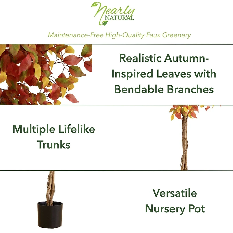 7ft. Autumn Ficus Artificial Fall Tree