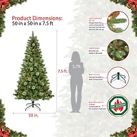 7.5ft. Pre-Lit Western Pine Artificial Christmas Tree, Clear Lights
