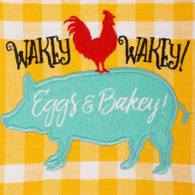 DII® Rise & Shine Breakfast Embroidered Dish Towel Set