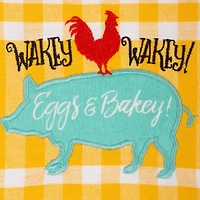 DII® Rise & Shine Breakfast Embroidered Dish Towel Set