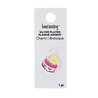 Silver Plated Birthday Cake Charm by Bead Landing™