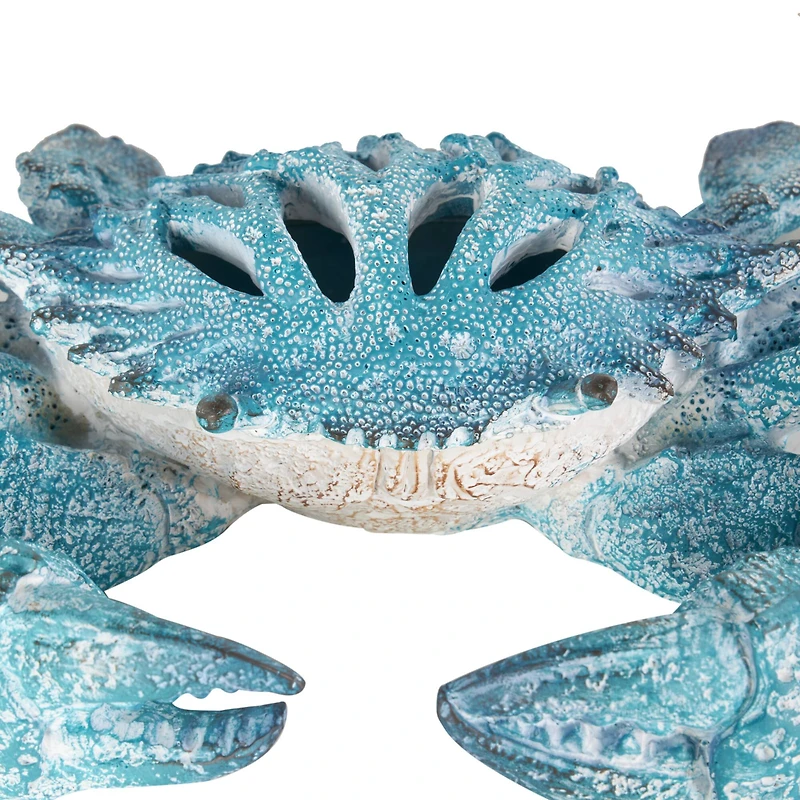 10" Polystone Crab Textured Decorative Sculpture