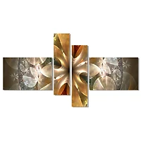 Designart - Fractal Flower with Blue Details