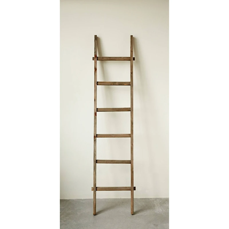 Hello Honey® 6ft. Decorative 6-Rung Rustic Wood Ladder