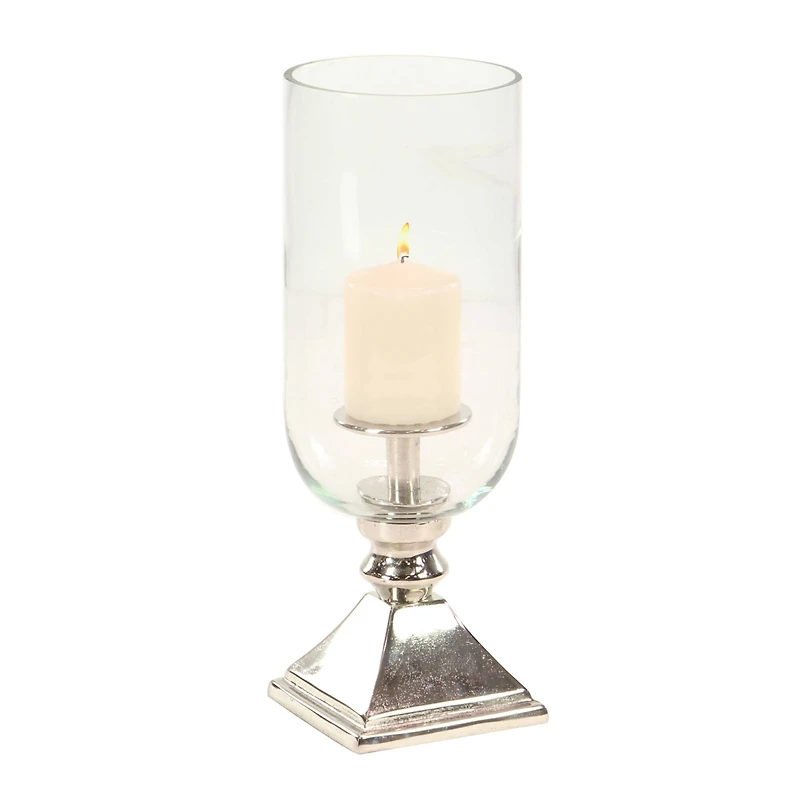 17" Silver Traditional Candle Holder