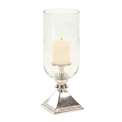 17" Silver Traditional Candle Holder