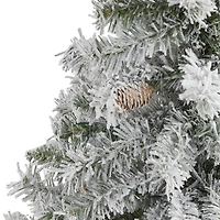 4ft. Unlit Flocked White River Mountain Pine & Pinecones Artificial Christmas Tree