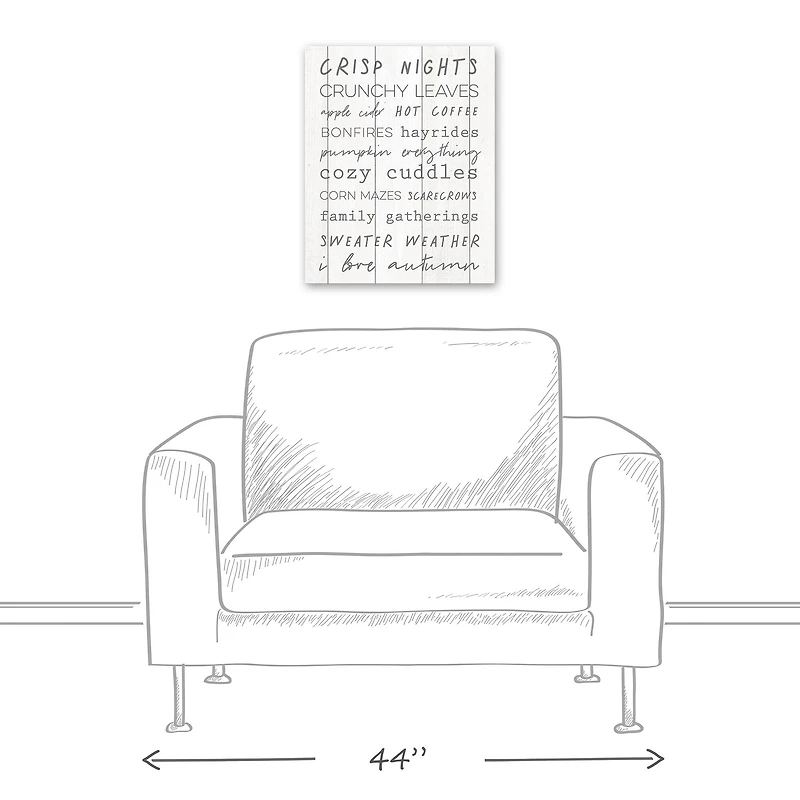 I Love Autumn Canvas Wall Art