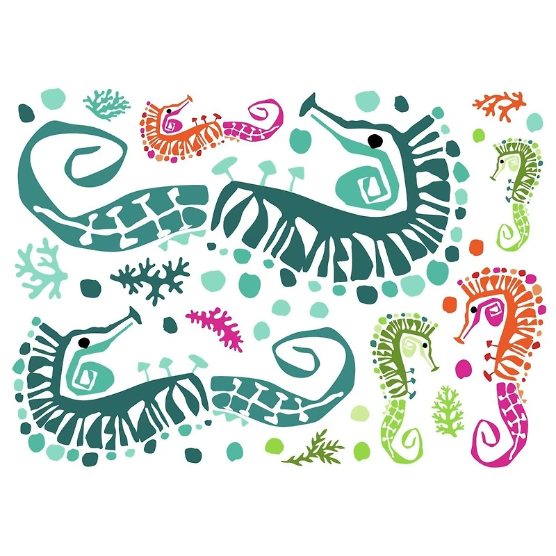 RoomMates Jane Dixon Seahorse Peel & Stick Giant Wall Decals