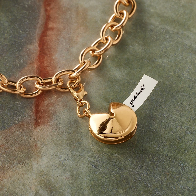 Gold Fortune Cookie Charm by Bead Landing™