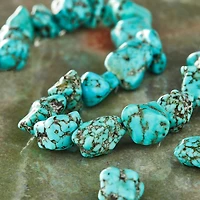 12 Pack:  Turquoise Howlite Nuggets, 10mm by Bead Landing™