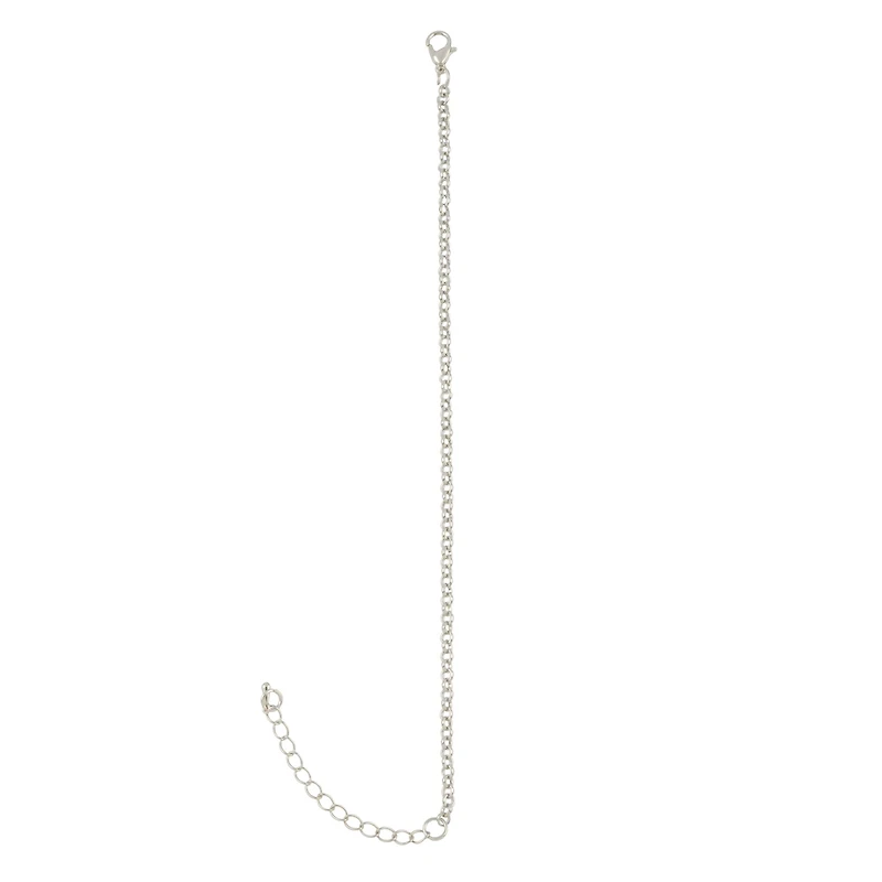 7.5" Rhodium Rolo Chain Bracelet by Bead Landing™