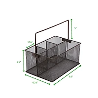 Mind Reader Metal Mesh Storage Basket with Handle
