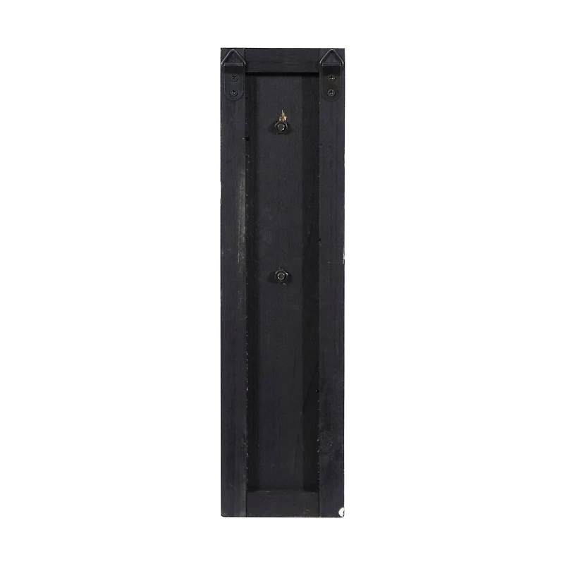 Black Wood Traditional Candlestick Holders, 23" x 6" x 6"