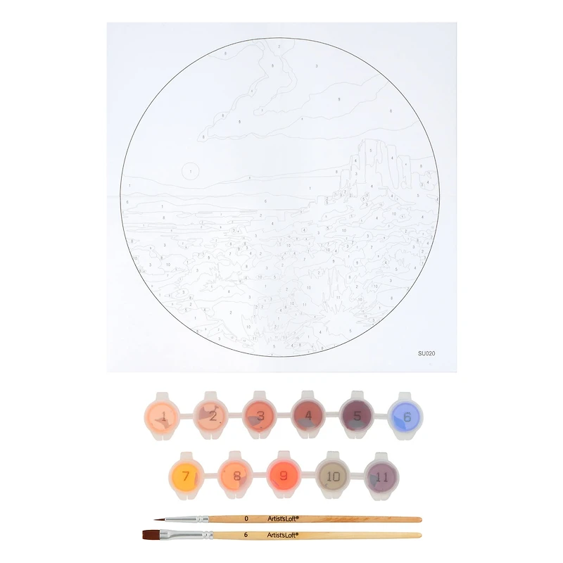 Desert Sunset Paint-by-Number Plywood Surface Kit by Artist's Loft®