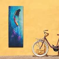 Mermaid Tail Outdoor Canvas Art Print - 16"x48"
