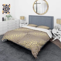 Designart 'Golden Marble Design III' Mid-Century Duvet Cover Set