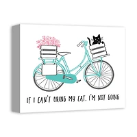 If I Can't Bring My Cat Bike Canvas Wall Art