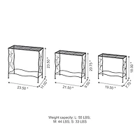 Glitzhome® Black Rectangular Nesting Metal Planter Set