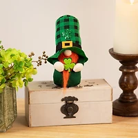 7" Plaid Gnome with Shamrocks St. Patrick's Day Decoration