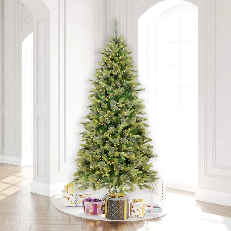 8.5ft. Pre-Lit Slim Cashmere Artificial Christmas Tree, Warm White Dura-Lit® LED Lights