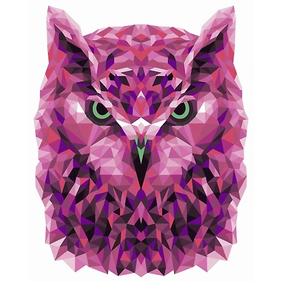 Crafting Spark Celebration Poly Owl Painting by Numbers Kit