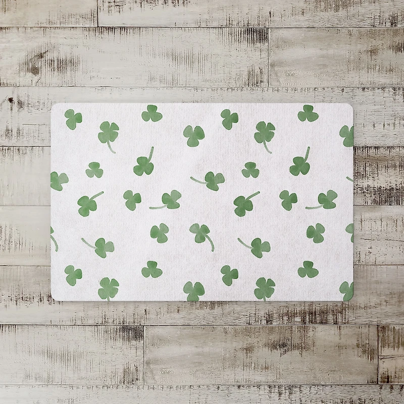 Tiny Shamrock Pattern 27" x 18" Floor Mat