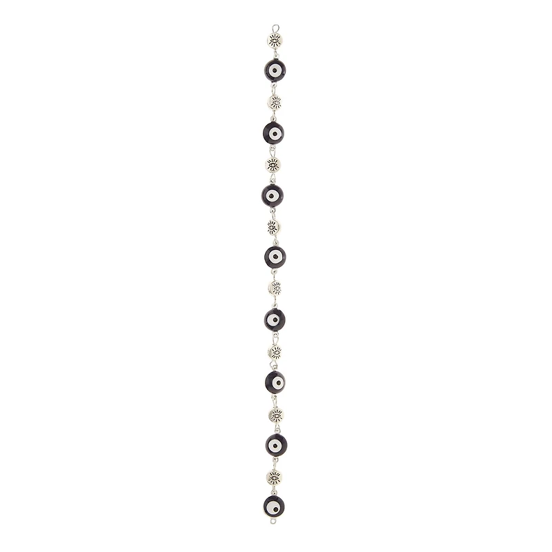12 Pack: Rhodium Antique Metal Evil Eye Beads by Bead Landing™