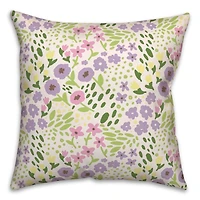 Whimsical Spring Floral 2 18" x 18" Indoor / Outdoor Pillow