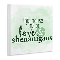 Stupell Industries Love & Shenanigans Family Shamrock Phrase Wall Plaque Art