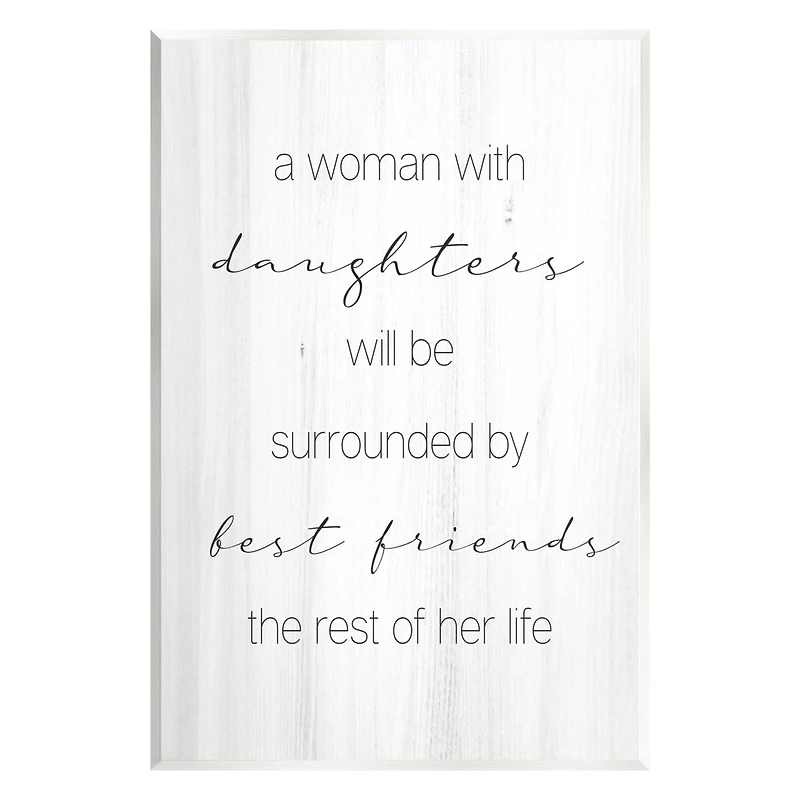 Stupell Industries Best Friend Daughters Birch Pattern Typography Phrase Wall Plaque Art