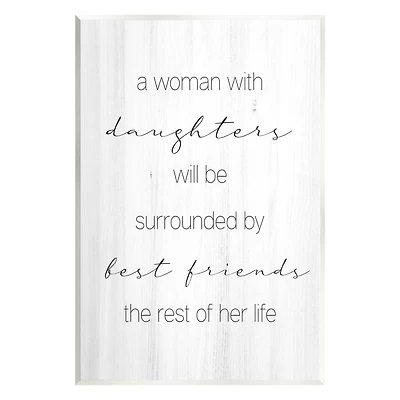 Stupell Industries Best Friend Daughters Birch Pattern Typography Phrase Wall Plaque Art