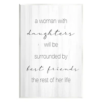Stupell Industries Best Friend Daughters Birch Pattern Typography Phrase Wall Plaque Art