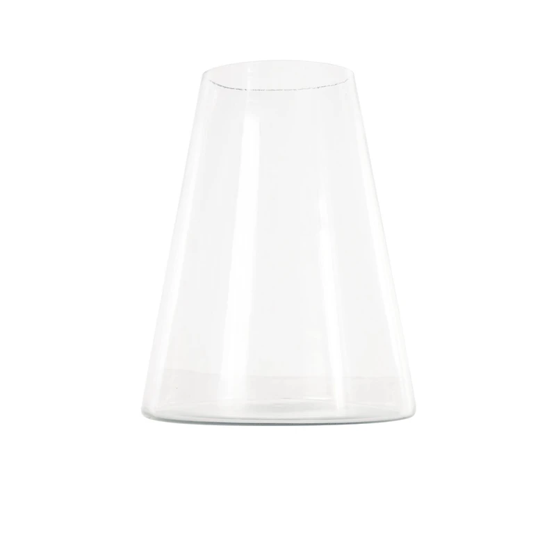 12.5" Clear Wide Cone-Shaped Glass Vase