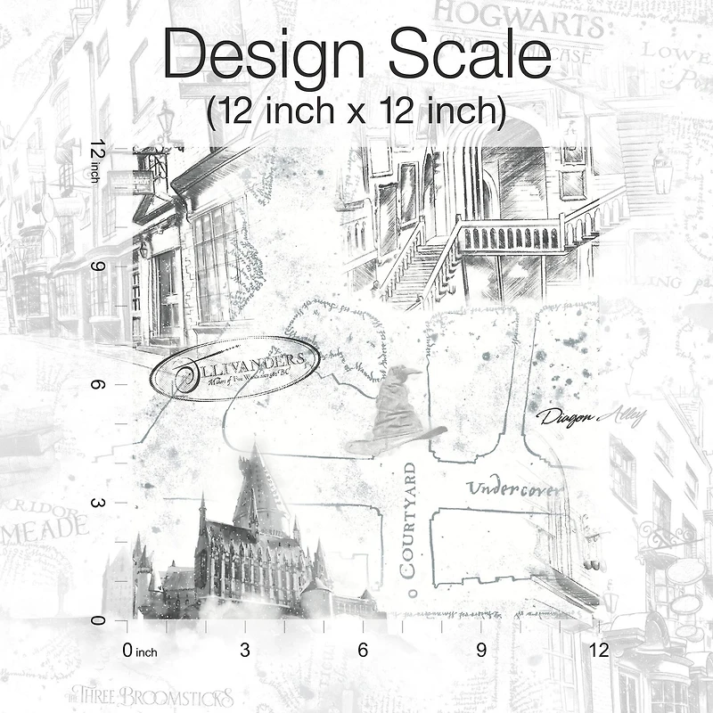 RoomMates White Harry Potter Map Peel & Stick Wallpaper