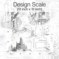 RoomMates White Harry Potter Map Peel & Stick Wallpaper