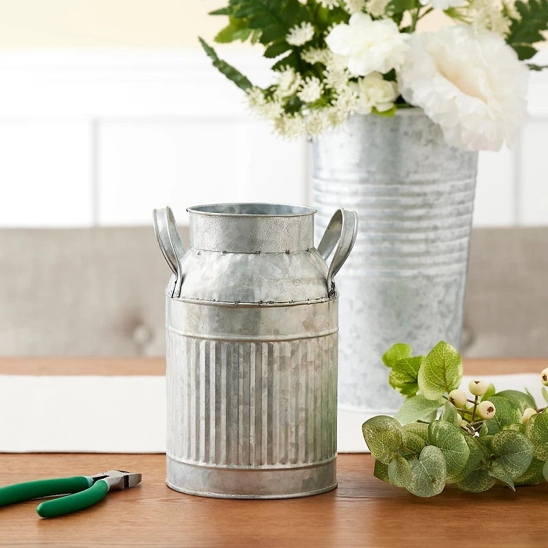 12 Pack: 8" Galvanized Decorative Milk Jug by Ashland®