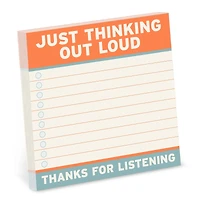 Knock Knock® Thinking Out Loud Sticky Notes, 4" x 4"