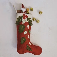 Hello Honey® 18.5" Holly Berry Elegance Wool Stocking