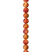 12 Pack: Orange Swirl Ceramic Round Beads, 10mm by Bead Landing™