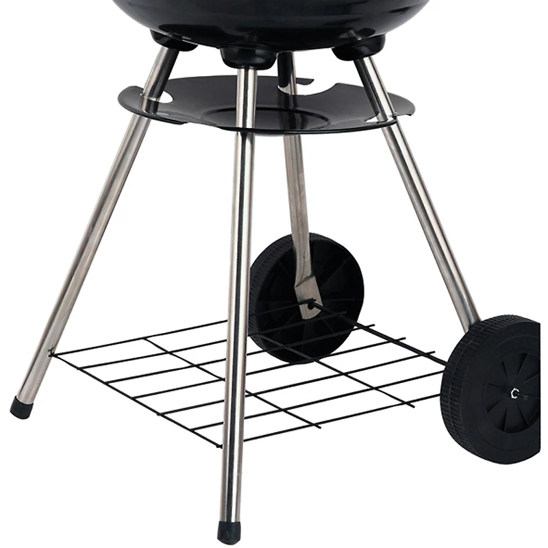 Brentwood 17" Portable Charcoal BBQ Grill with Wheels