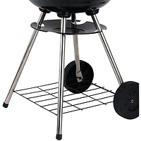 Brentwood 17" Portable Charcoal BBQ Grill with Wheels