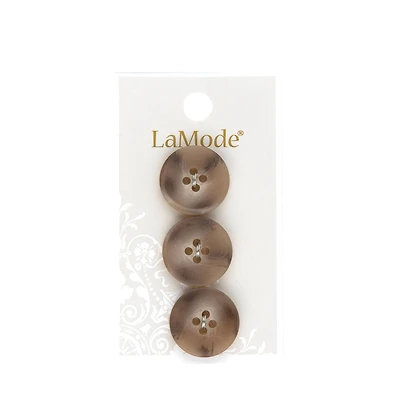 LaMode® 3/4" Beige & Swirl 4-Hole Buttons, 3ct.