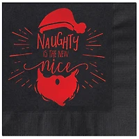 JAM Paper Black & Red Naughty is the New Nice Holiday Beverage Napkins, 25ct.