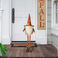 Glitzhome® Telescoped Fabric Fall Gnome Standing Décor