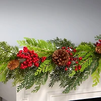 5ft. Christmas Joy Pinecone & Pine Leaf & Berry Garland