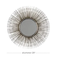 29'' Silver Modern Metal Wall Mirror
