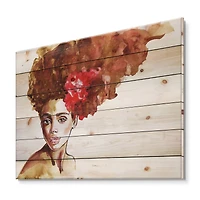 Designart - Portrait of Young Afro American Woman II
