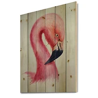 Designart - Portrait of Pink Flamingo IV