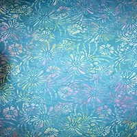 Feldman Premium Indonesian Batik Turquoise Tie Dye Daisy Fabric